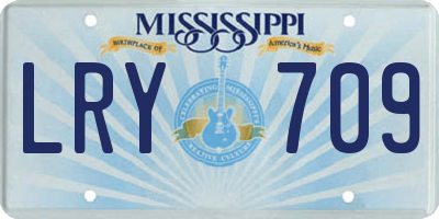 MS license plate LRY709