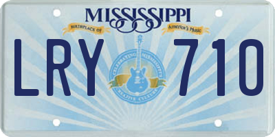 MS license plate LRY710