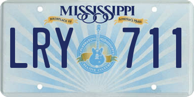 MS license plate LRY711