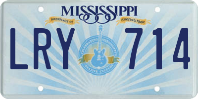 MS license plate LRY714