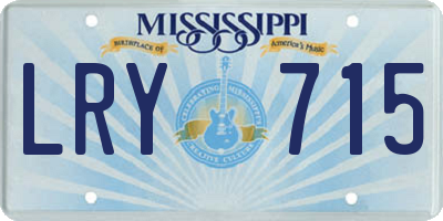 MS license plate LRY715