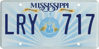 MS license plate LRY717