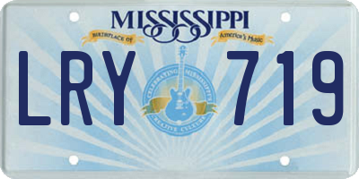 MS license plate LRY719