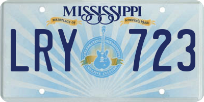 MS license plate LRY723