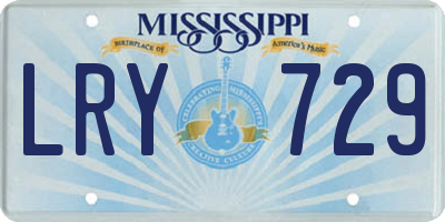 MS license plate LRY729