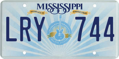 MS license plate LRY744
