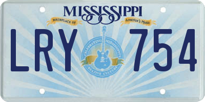 MS license plate LRY754
