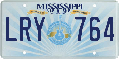MS license plate LRY764