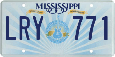 MS license plate LRY771