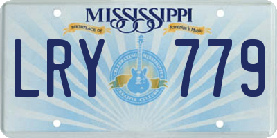 MS license plate LRY779