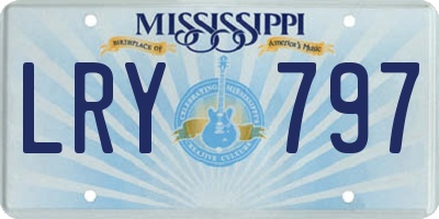 MS license plate LRY797