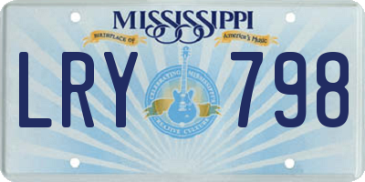 MS license plate LRY798