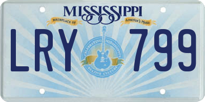 MS license plate LRY799