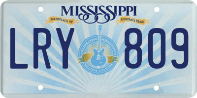 MS license plate LRY809
