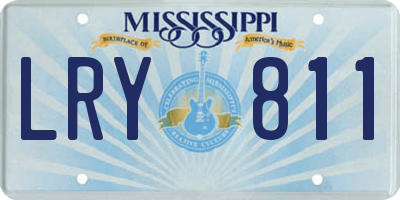 MS license plate LRY811