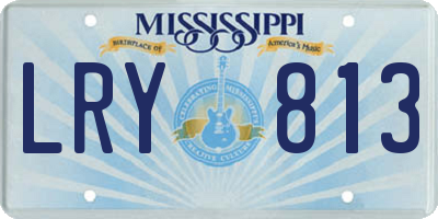 MS license plate LRY813