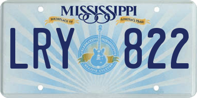 MS license plate LRY822
