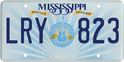 MS license plate LRY823