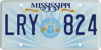 MS license plate LRY824