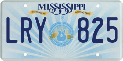 MS license plate LRY825