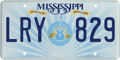MS license plate LRY829