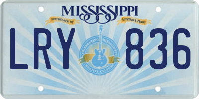 MS license plate LRY836