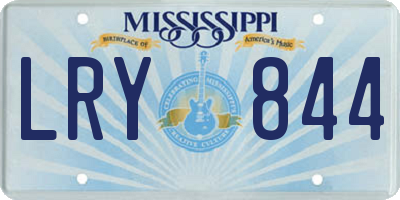 MS license plate LRY844