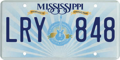 MS license plate LRY848