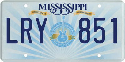 MS license plate LRY851
