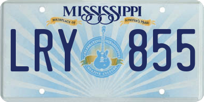 MS license plate LRY855