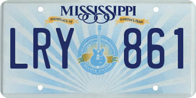 MS license plate LRY861