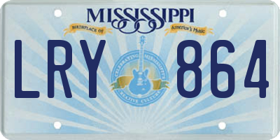 MS license plate LRY864