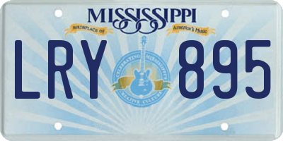 MS license plate LRY895