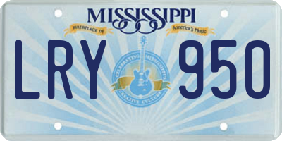 MS license plate LRY950