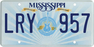 MS license plate LRY957