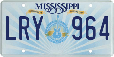 MS license plate LRY964