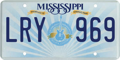 MS license plate LRY969