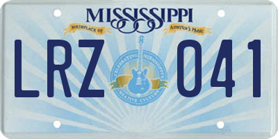 MS license plate LRZ041