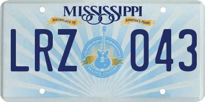 MS license plate LRZ043
