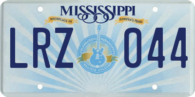 MS license plate LRZ044