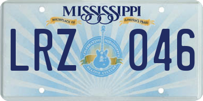 MS license plate LRZ046