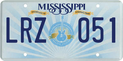 MS license plate LRZ051
