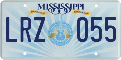 MS license plate LRZ055