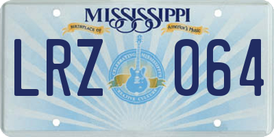 MS license plate LRZ064