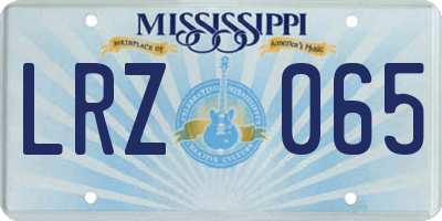 MS license plate LRZ065