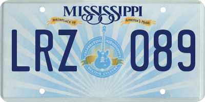 MS license plate LRZ089