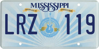 MS license plate LRZ119