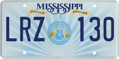MS license plate LRZ130