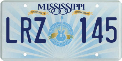MS license plate LRZ145