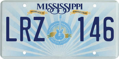 MS license plate LRZ146